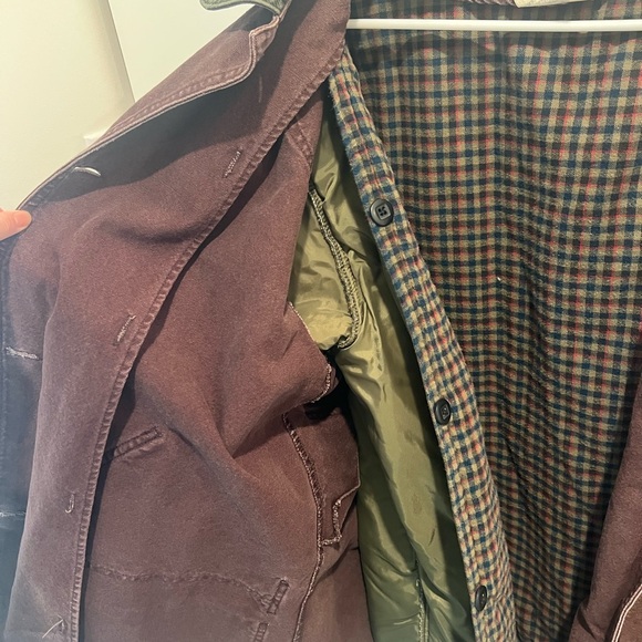 Vintage Women’s LL bean Green Collar Barn Chore Coat Brown- Women’s Medium - Picture 5 of 5